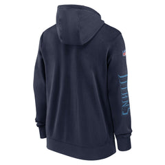 Tennessee Titans 2024 Sideline Club Full-Zip Hoodie Navy | Nike for Sale