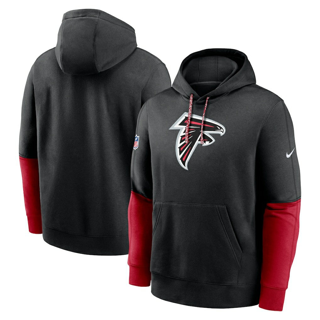Atlanta Falcons 2024 Sideline Club Pullover Hoodie Black | Nike for Sale