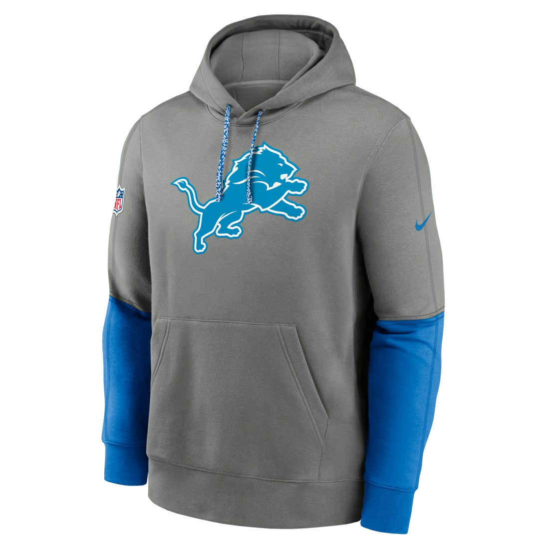 Detroit Lions 2024 Sideline Club Pullover Hoodie Gray | Nike for Sale