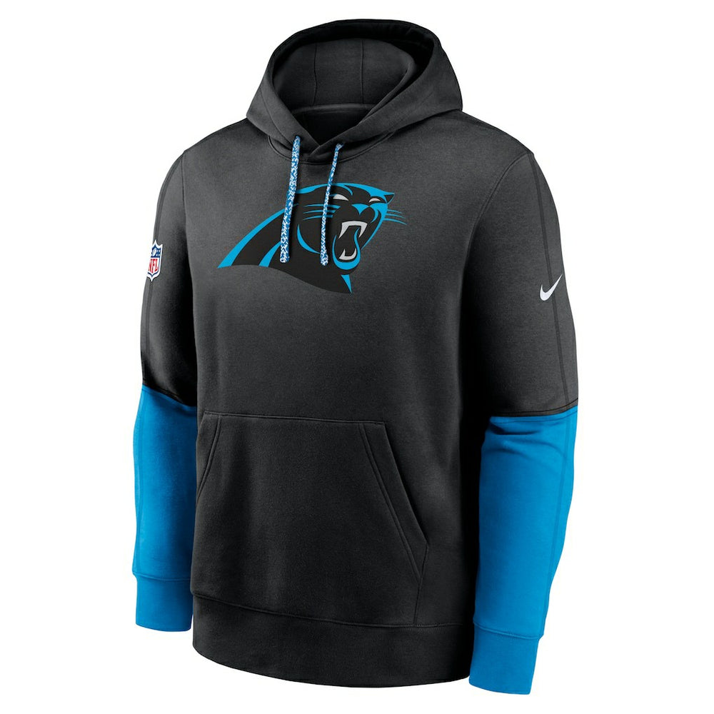 Carolina Panthers 2024 Sideline Club Pullover Hoodie Black | Nike for Sale