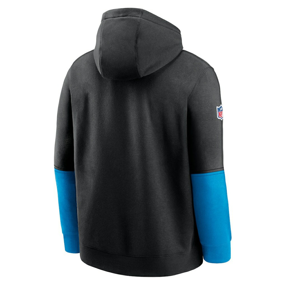 Carolina Panthers 2024 Sideline Club Pullover Hoodie Black | Nike for Sale