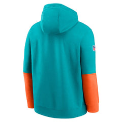 Miami Dolphins 2024 Sideline Club Pullover Hoodie Aqua | Nike for Sale