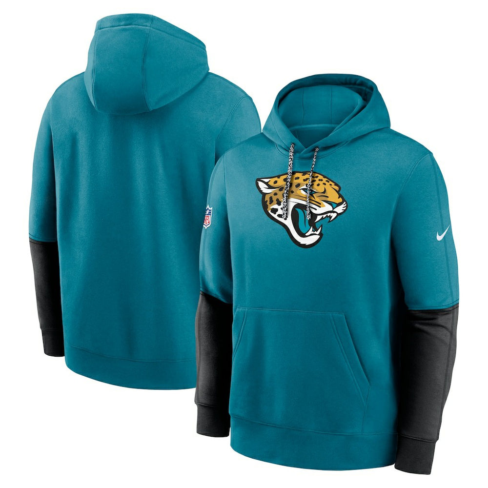Jacksonville Jaguars 2024 Sideline Club Pullover Hoodie Teal | Nike for Sale