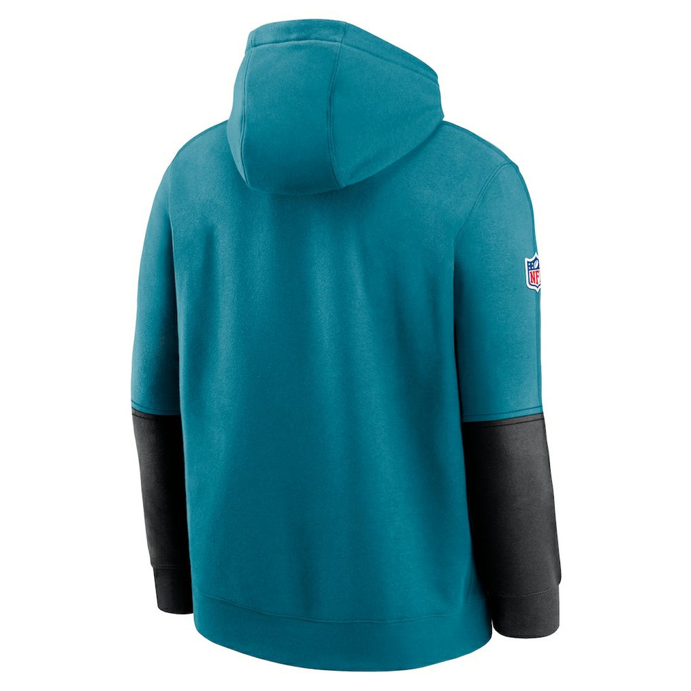 Jacksonville Jaguars 2024 Sideline Club Pullover Hoodie Teal | Nike for Sale