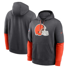 Cleveland Browns 2024 Sideline Club Pullover Hoodie Anthracite | Nike for Sale