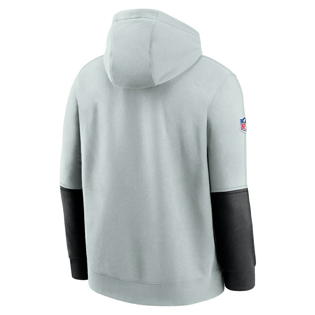 Las Vegas Raiders 2024 Sideline Club Pullover Hoodie Silver | Nike for Sale