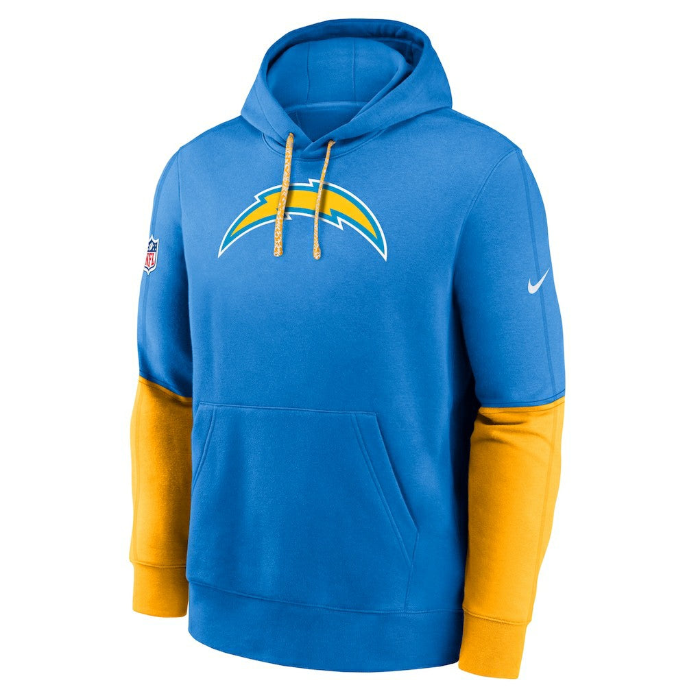 Los Angeles Chargers 2024 Sideline Club Pullover Hoodie Powder Blue | Nike for Sale