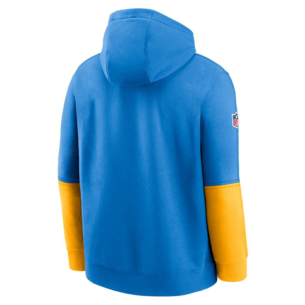 Los Angeles Chargers 2024 Sideline Club Pullover Hoodie Powder Blue | Nike for Sale
