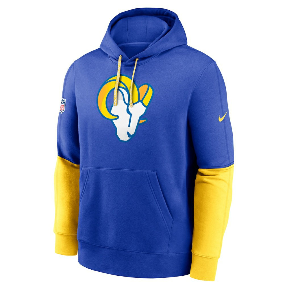Los Angeles Rams 2024 Sideline Club Pullover Hoodie Royal | Nike for Sale