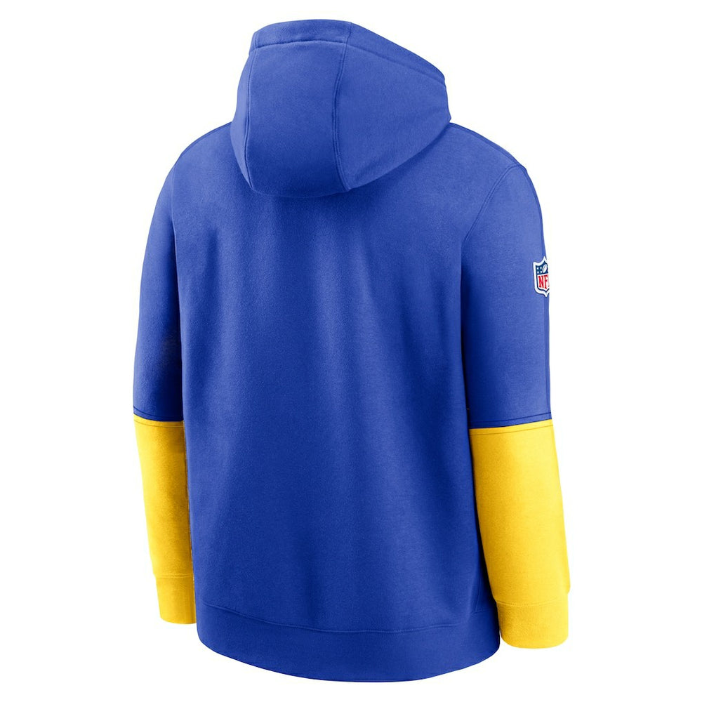 Los Angeles Rams 2024 Sideline Club Pullover Hoodie Royal | Nike for Sale
