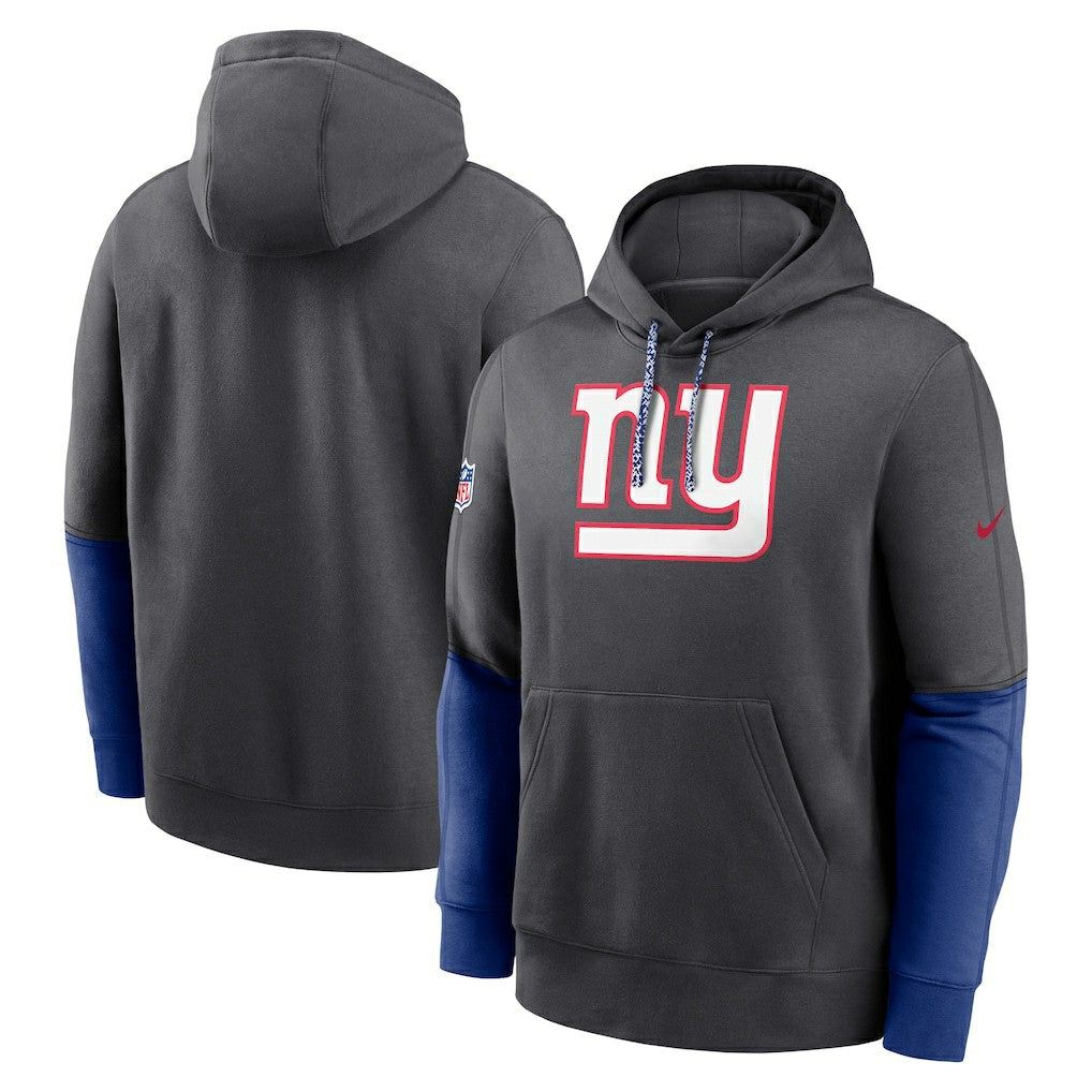 New York Giants 2024 Sideline Club Pullover Hoodie Anthracite | Nike for Sale