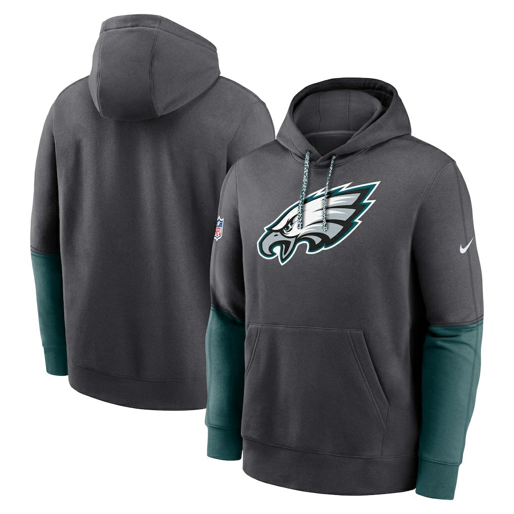 Philadelphia Eagles 2024 Sideline Club Pullover Hoodie Anthracite | Nike for Sale