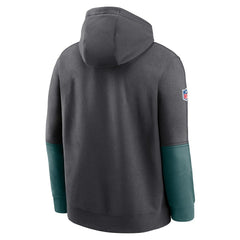 Philadelphia Eagles 2024 Sideline Club Pullover Hoodie Anthracite | Nike for Sale