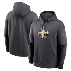 New Orleans Saints 2024 Sideline Club Pullover Hoodie Anthracite | Nike for Sale