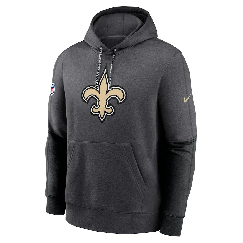 New Orleans Saints 2024 Sideline Club Pullover Hoodie Anthracite | Nike for Sale
