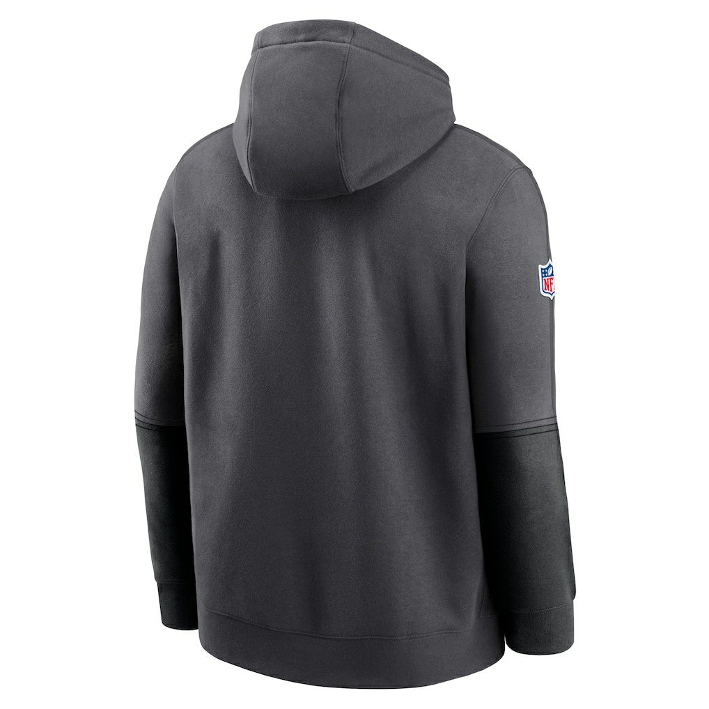 New Orleans Saints 2024 Sideline Club Pullover Hoodie Anthracite | Nike for Sale