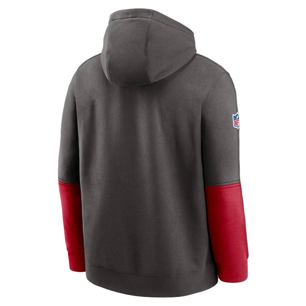 Tampa Bay Buccaneers 2024 Sideline Club Pullover Hoodie Pewter | Nike for Sale