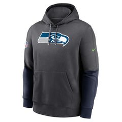 Seattle Seahawks 2024 Sideline Club Pullover Hoodie Anthracite | Nike for Sale