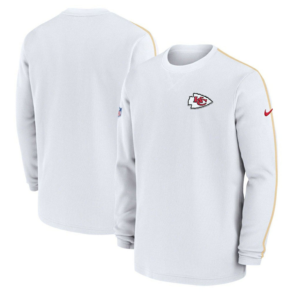 Kansas City Chiefs 2024 Sideline Coaches Long Sleeve Top White | Nike for Sale