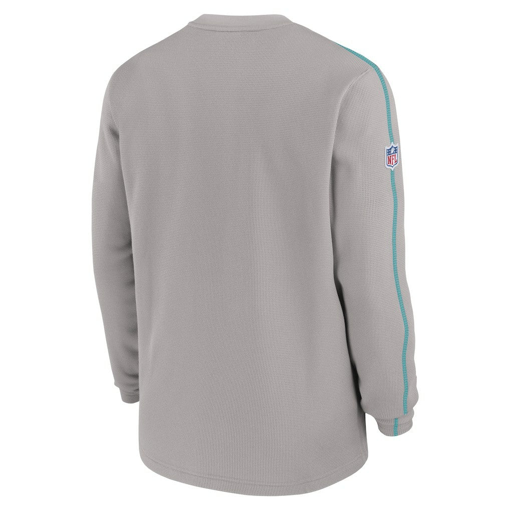 Miami Dolphins 2024 Sideline Coaches Long Sleeve Top Gray | Nike for Sale