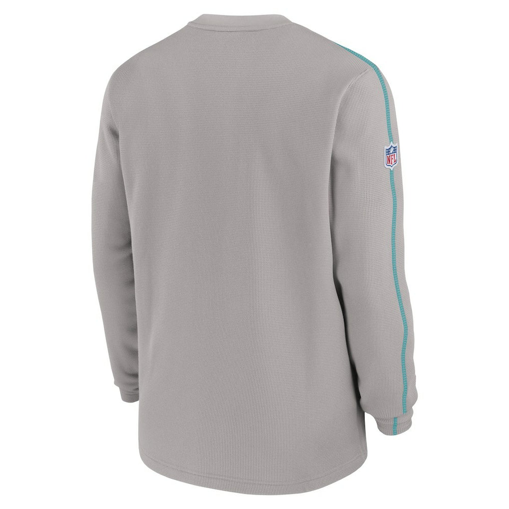Miami Dolphins 2024 Sideline Coaches Long Sleeve Top Gray | Nike for Sale