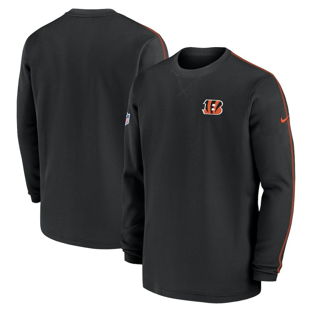 Cincinnati Bengals 2024 Sideline Coaches Long Sleeve Top Black | Nike for Sale