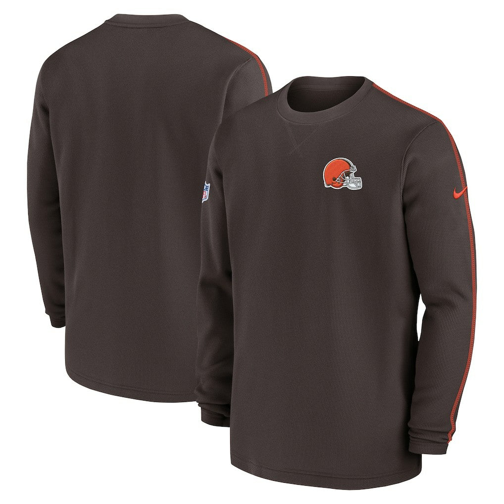 Cleveland Browns 2024 Sideline Coaches Long Sleeve Top Brown | Nike for Sale