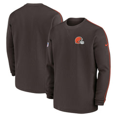 Cleveland Browns 2024 Sideline Coaches Long Sleeve Top Brown | Nike for Sale