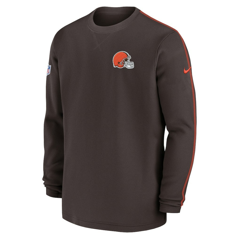 Cleveland Browns 2024 Sideline Coaches Long Sleeve Top Brown | Nike for Sale