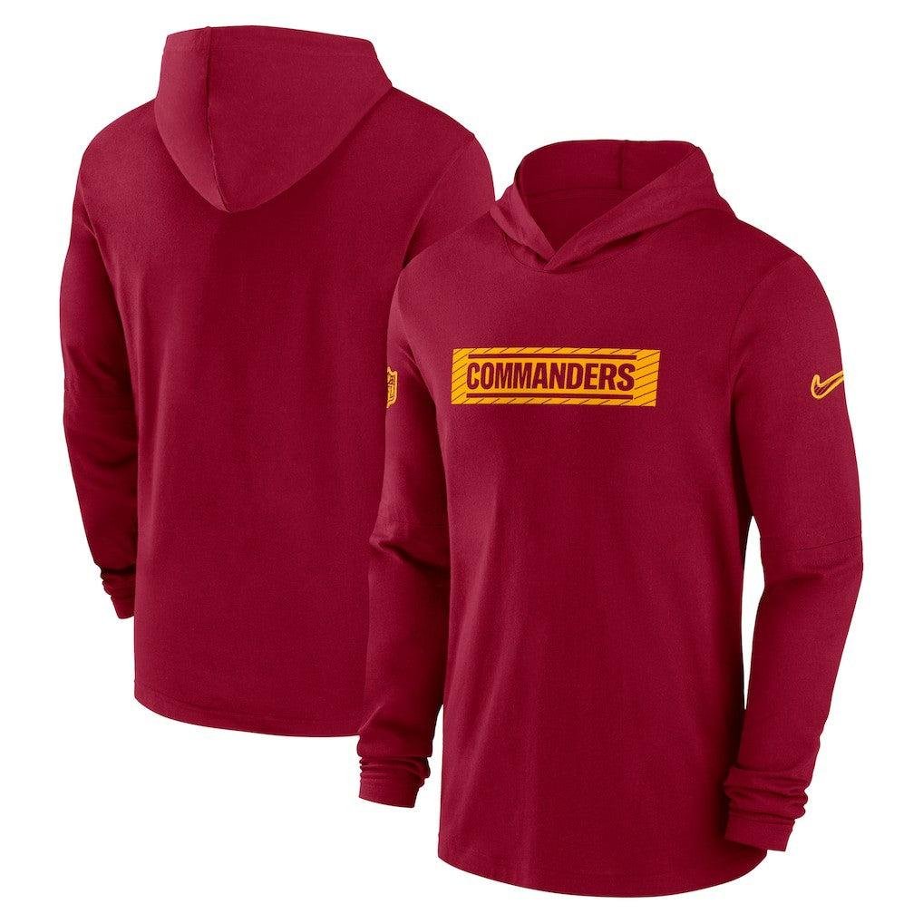 Washington Commanders 2024/25 Sideline Performance Long Sleeve Hoodie T-Shirt Burgundy | Nike for Sale