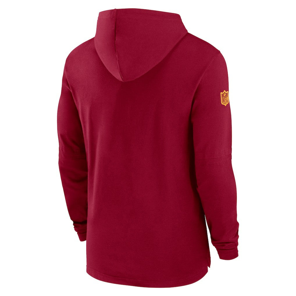 Washington Commanders 2024/25 Sideline Performance Long Sleeve Hoodie T-Shirt Burgundy | Nike for Sale