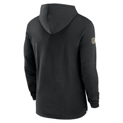 New Orleans Saints 2024/25 Sideline Performance Long Sleeve Hoodie T-Shirt Black | Nike for Sale