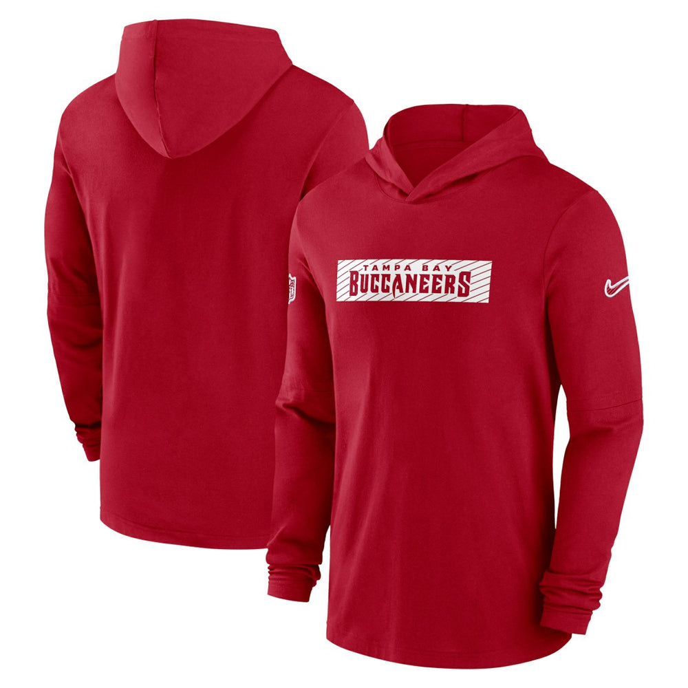 Tampa Bay Buccaneers 2024/25 Sideline Performance Long Sleeve Hoodie T-Shirt Red | Nike for Sale
