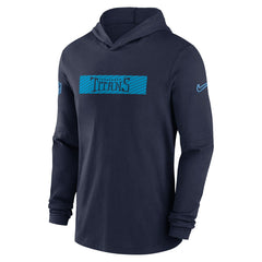 Tennessee Titans 2024/25 Sideline Performance Long Sleeve Hoodie T-Shirt Navy | Nike for Sale