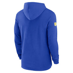 Los Angeles Rams 2024/25 Sideline Performance Long Sleeve Hoodie T-Shirt Royal | Nike for Sale