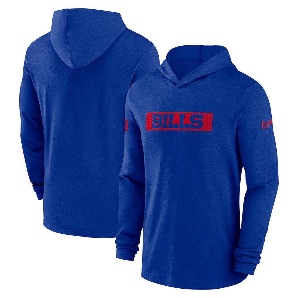 Buffalo Bills 2024/25 Sideline Performance Long Sleeve Hoodie T-Shirt Royal | Nike for Sale