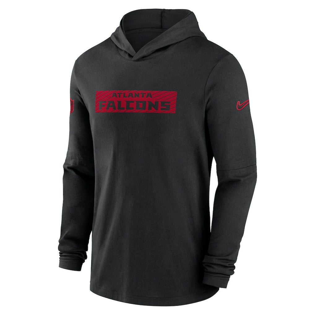 Atlanta Falcons 2024/25 Sideline Performance Long Sleeve Hoodie T-Shirt Black | Nike for Sale