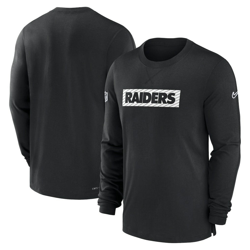 Las Vegas Raiders Sideline Player Performance Long Sleeve T-Shirt Black | Nike for Sale