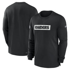 Las Vegas Raiders Sideline Player Performance Long Sleeve T-Shirt Black | Nike for Sale