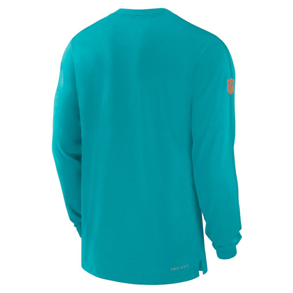 Miami Dolphins Sideline Player Performance Long Sleeve T-Shirt Aqua | Nike for Sale