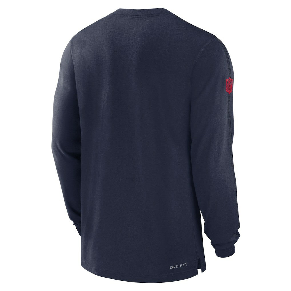 New England Patriots Sideline Player Performance Long Sleeve T-Shirt Navy | Nike for Sale