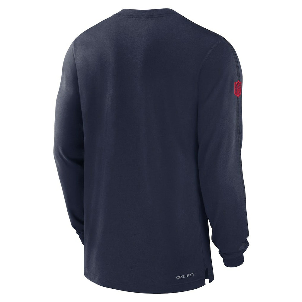New England Patriots Sideline Player Performance Long Sleeve T-Shirt Navy | Nike for Sale
