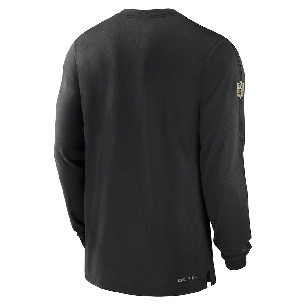 New Orleans Saints Sideline Player Performance Long Sleeve T-Shirt Black | Nike for Sale