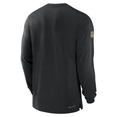 New Orleans Saints Sideline Player Performance Long Sleeve T-Shirt Black | Nike for Sale