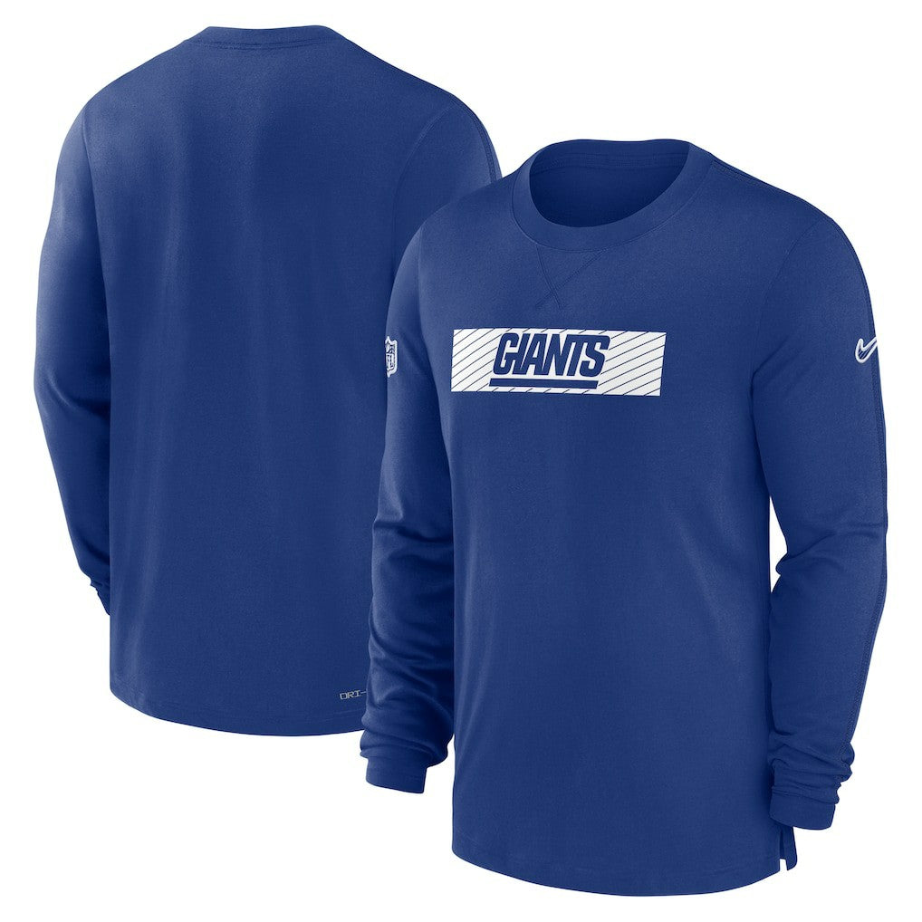 New York Giants Sideline Player Performance Long Sleeve T-Shirt Royal | Nike for Sale