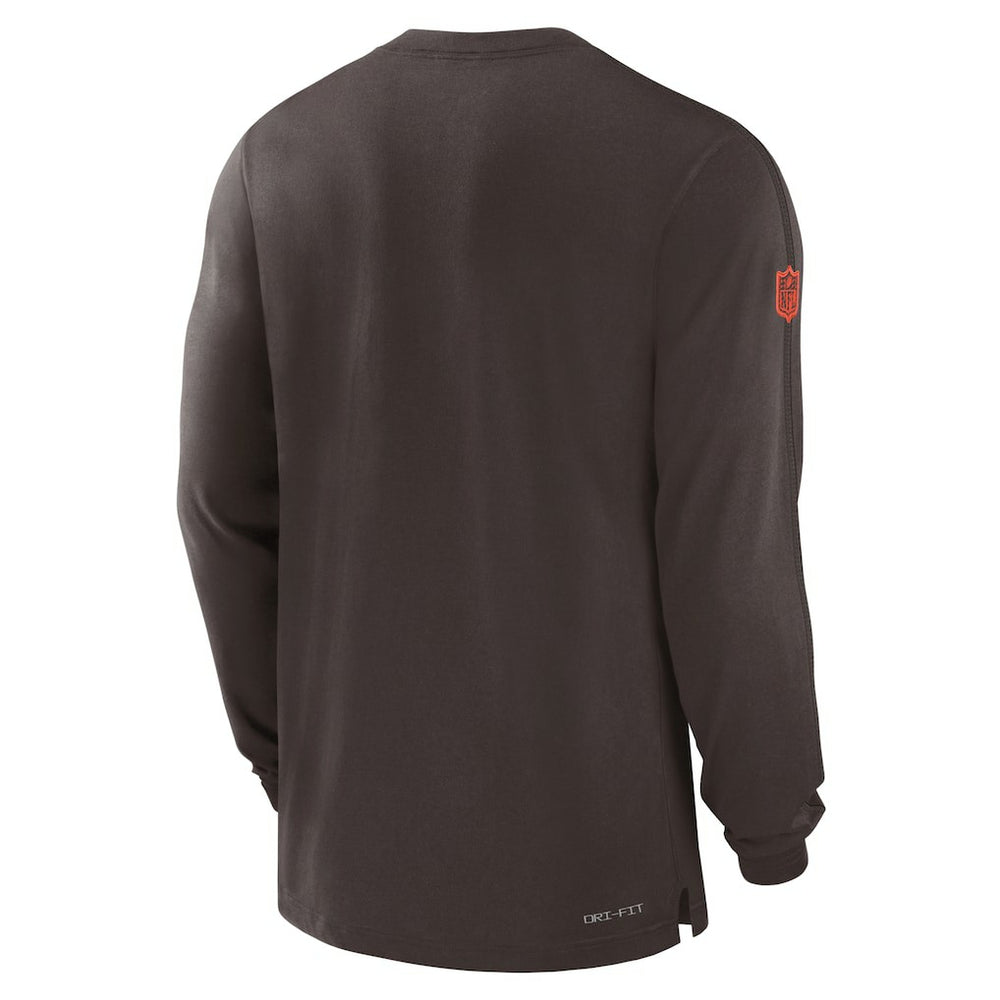 Cleveland Browns Sideline Player Performance Long Sleeve T-Shirt Brown | Nike for Sale