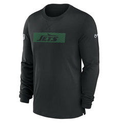 New York Jets Sideline Player Performance Long Sleeve T-Shirt Black | Nike for Sale