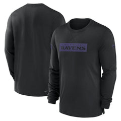 Baltimore Ravens Sideline Player Performance Long Sleeve T-Shirt Black | Nike for Sale