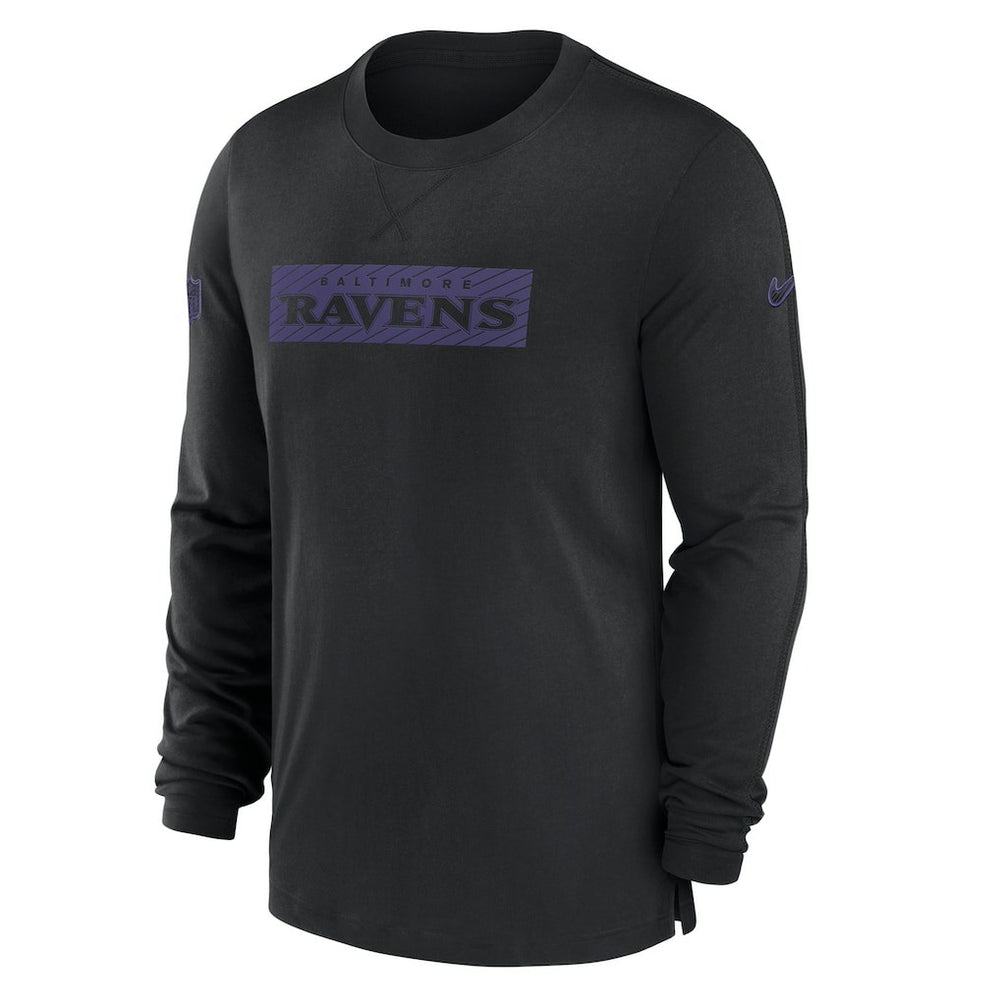 Baltimore Ravens Sideline Player Performance Long Sleeve T-Shirt Black | Nike for Sale