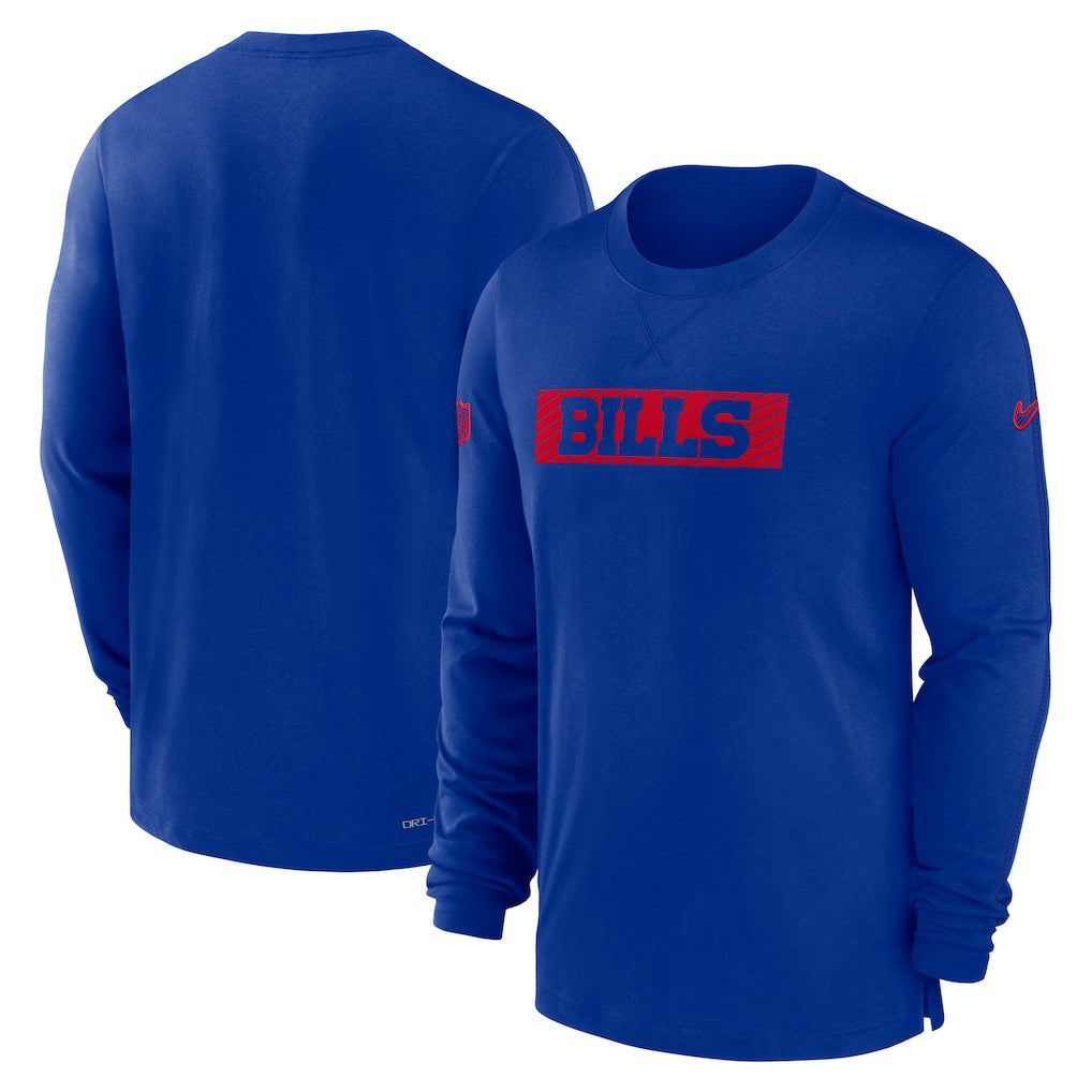Buffalo Bills Sideline Player Performance Long Sleeve T-Shirt Royal | Nike for Sale